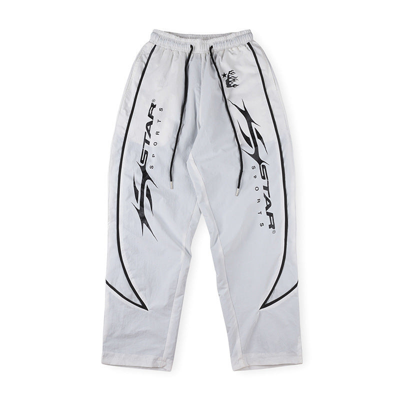 Hellstar White Black Flame Sweatpants