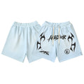 Hellstar Light Blue Flame Logo Shorts