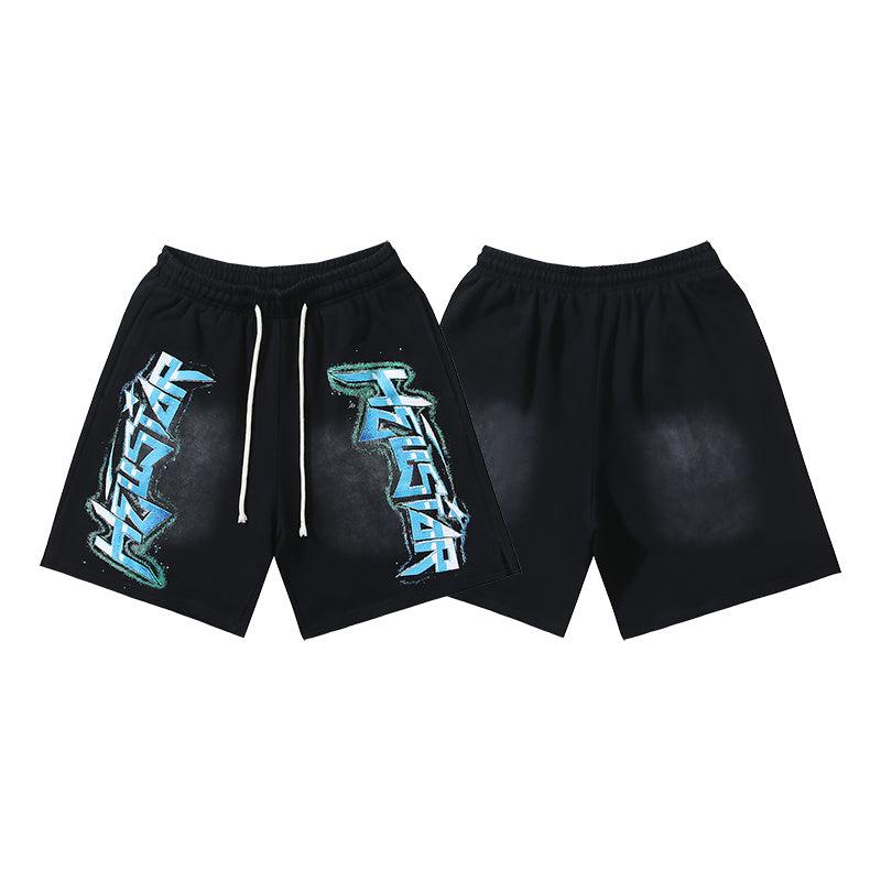 Hellstar Black Blue Logo Shorts