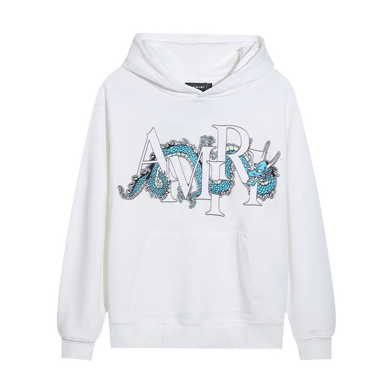 Amiri White Snake Logo Hoodie