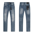 RTA Mid Blue Distressed Cross Jeans