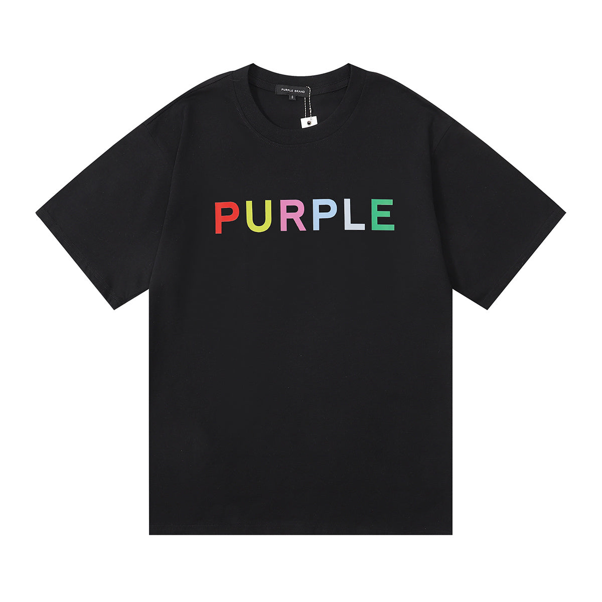 Purple Brand Black Multicolor Logo T-Shirt