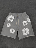 Denim Tears Cotton Wreath Shorts - Heather Grey