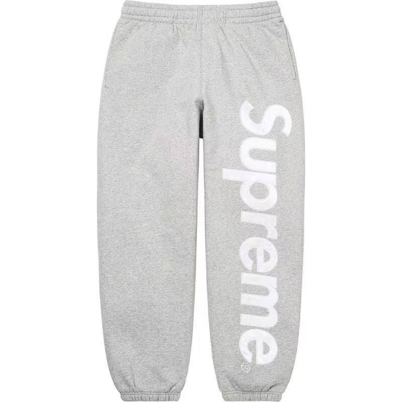 Supreme Vertical Logo Sweatpants - Heather Grey