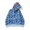 Bape Shark Full-Zip Hoodie - Light Blue Camo