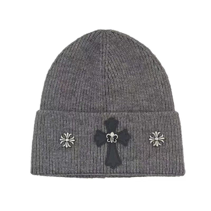 Chrome Hearts Grey Cross Beanie