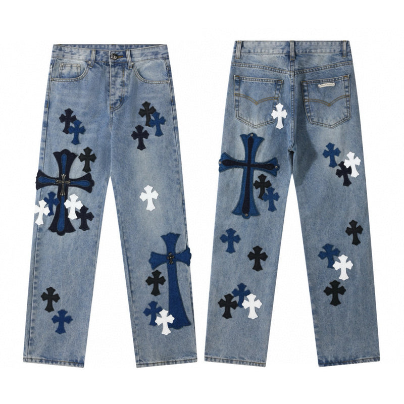 Chrome Hearts Blue Cross Jeans