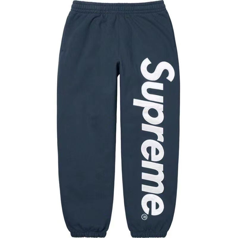 Supreme Vertical Logo Sweatpants - Navy