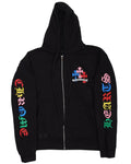 Chrome Hearts Black Multicolor Zip Hoodie