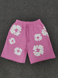 Denim Tears Cotton Wreath Shorts - Pink and White