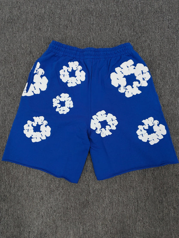 Denim Tears Cotton Wreath Shorts - Royal Blue