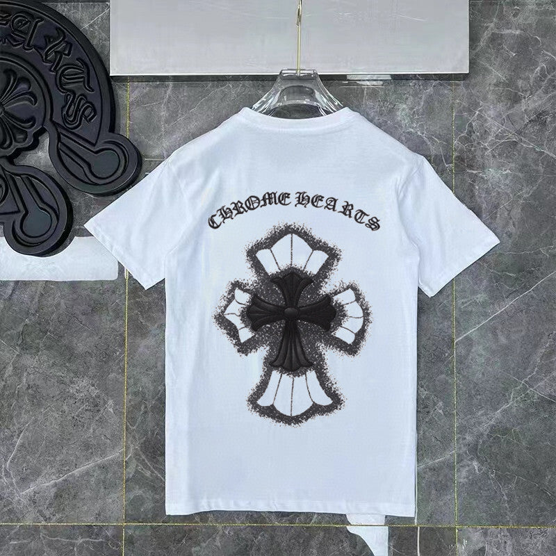 Chrome Hearts White Black Horseshoe T-Shirt