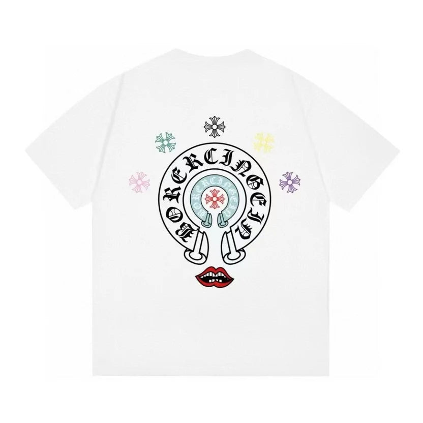Chrome Hearts White Multicolor Cross T-Shirt