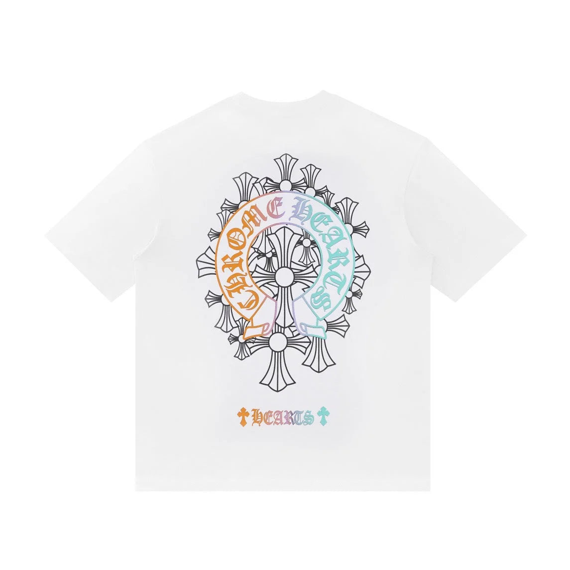 Chrome Hearts White Multicolor Horseshoe T-Shirt