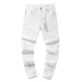 Purple Brand White Paint-Splatter Jeans
