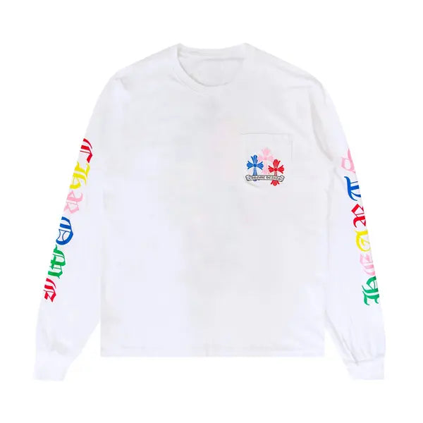Chrome Hearts White Multicolor Sleeve Long Sleeve