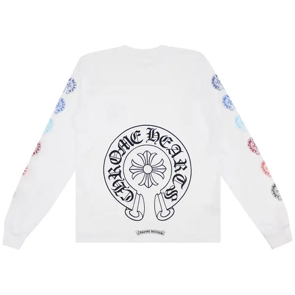 Chrome Hearts White Multicolor Horseshoe Long Sleeve